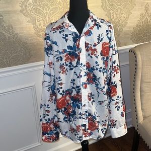 Rodeo Carte | western cowboy button down blouse floral fitted Size Large